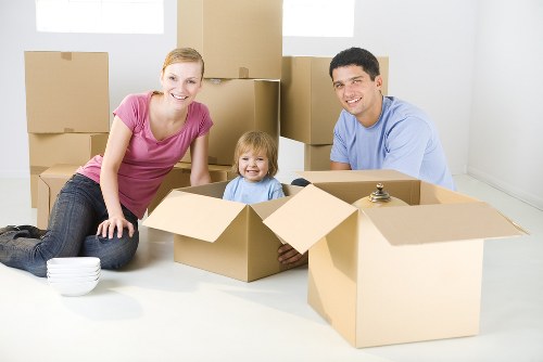 Removal team preparing belongings for a Bermondsey home move