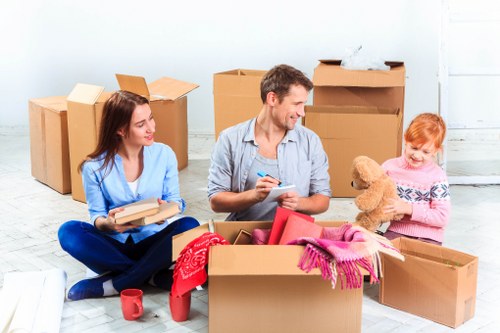 Removal company team handling a home move in Bermondsey