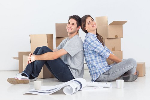 Commercial man with van moving office items in Bermondsey