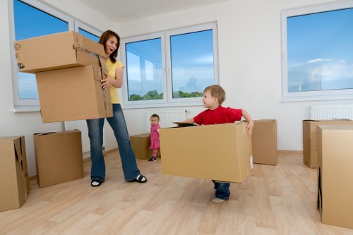 Large moving truck supporting a flat relocation in Bermondsey