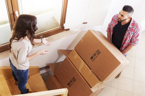 Customer reviewing a moving services quotation and booking details