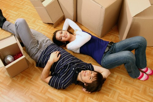 Secure loading of items into a removal van