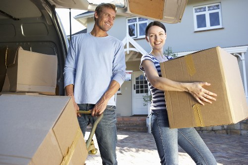 Packed student belongings ready for relocation in Bermondsey